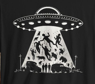 T-Shirt - Mass UFO Abduction Tee | Bella + Canvas Unisex T-shirt from Crypto Zoo Tees