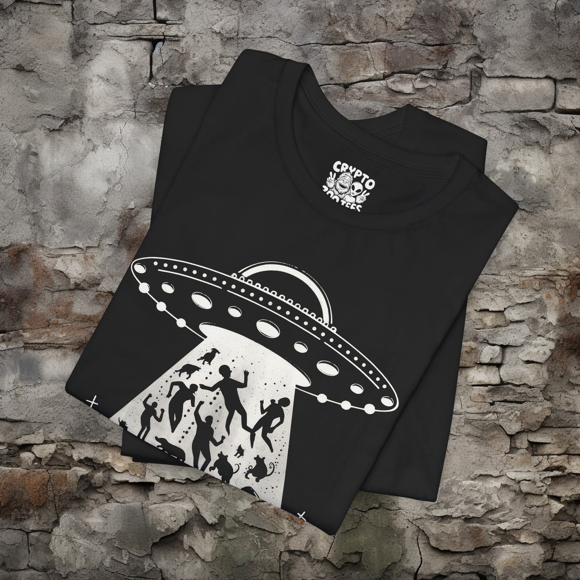 T-Shirt - Mass UFO Abduction Tee | Bella + Canvas Unisex T-shirt from Crypto Zoo Tees