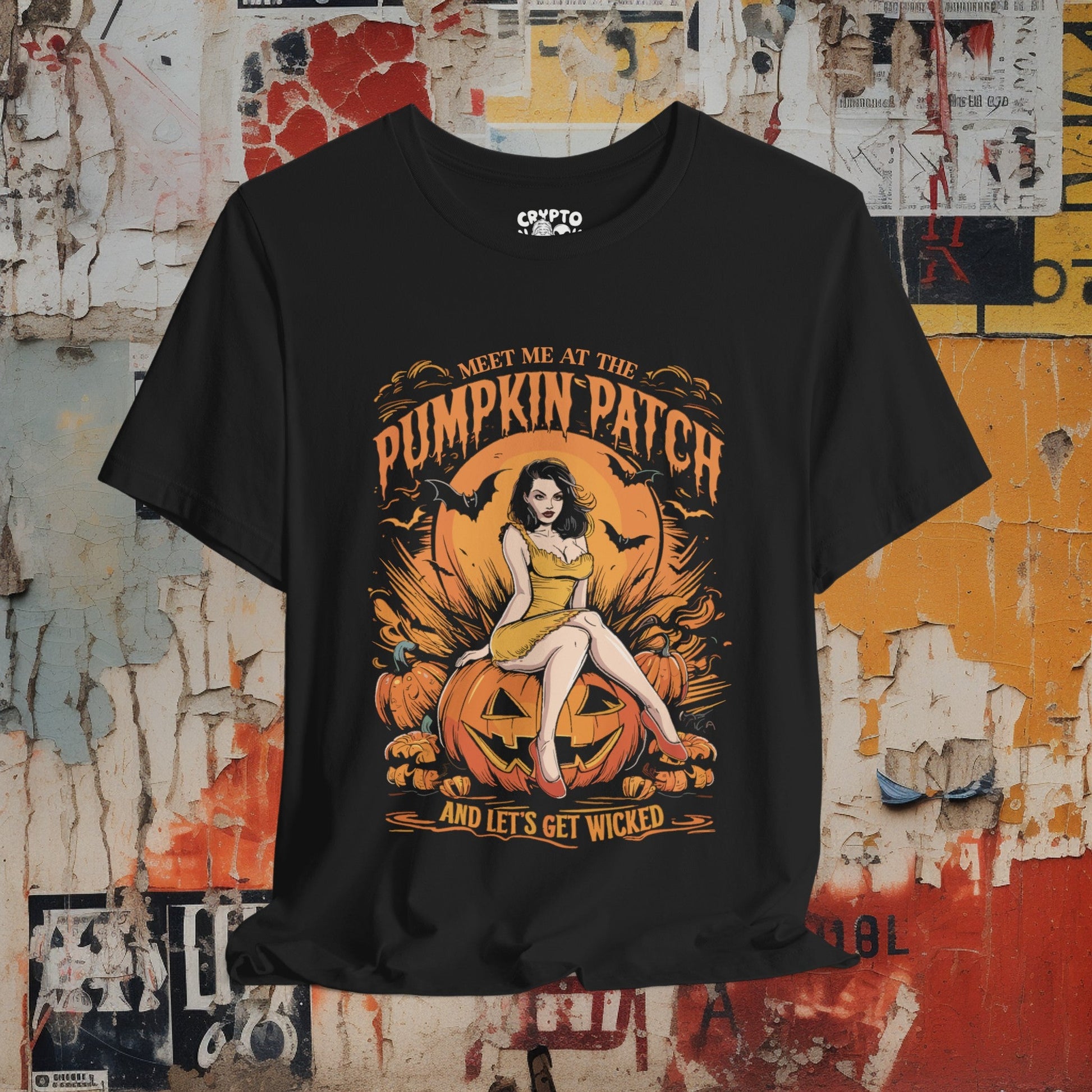 T - Shirt - Meet Me at the Pumpkin Patch | Halloween | Bella + Canvas Unisex T - shirt from Crypto Zoo Tees