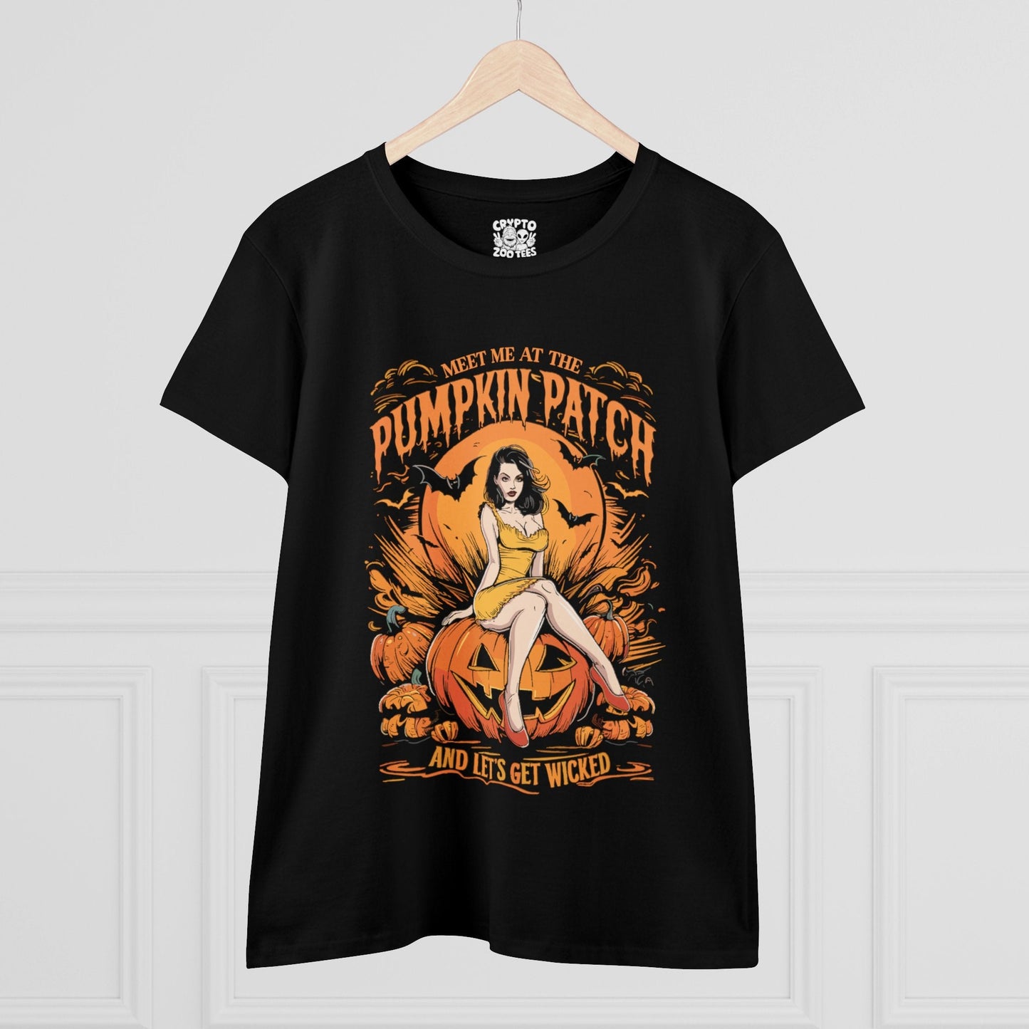 T - Shirt - Meet Me at the Pumpkin Patch | Halloween | Women's T - Shirt | Cotton Tee from Crypto Zoo Tees