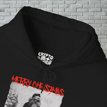 Hoodie - Merry Christmas Creepy Santa | Hoodie | Hooded Sweatshirt from Crypto Zoo Tees