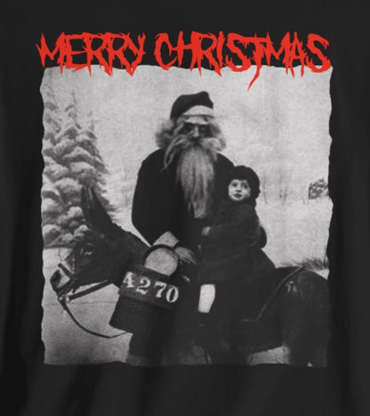 T-Shirt - Merry Christmas | Creepy Santa | Metal Xmas | Bella + Canvas Unisex T-shirt from Crypto Zoo Tees