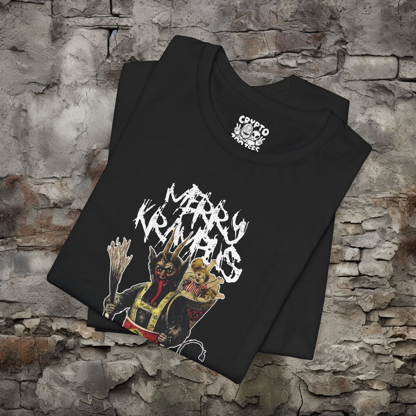 T-Shirt - Merry Krampus | Christmas | Bella + Canvas Unisex T-shirt from Crypto Zoo Tees