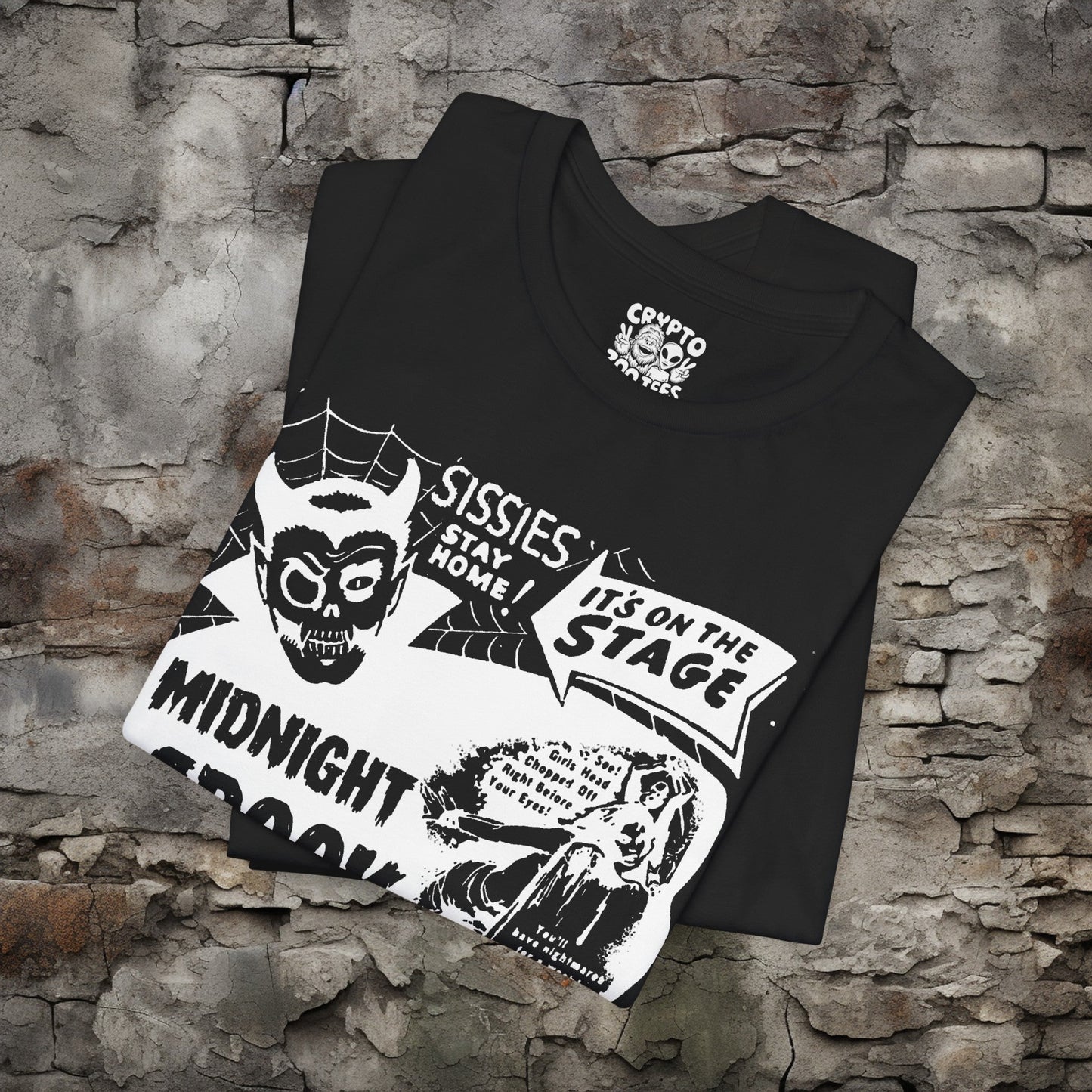 T-Shirt - Midnight Spook Show | Bella + Canvas Unisex T-shirt from Crypto Zoo Tees