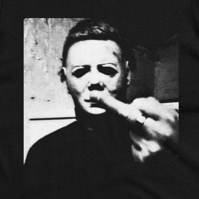 T-Shirt - Mike Myers Middle Finger Ladies Tee | Women's T-Shirt | Cotton Tee from Crypto Zoo Tees