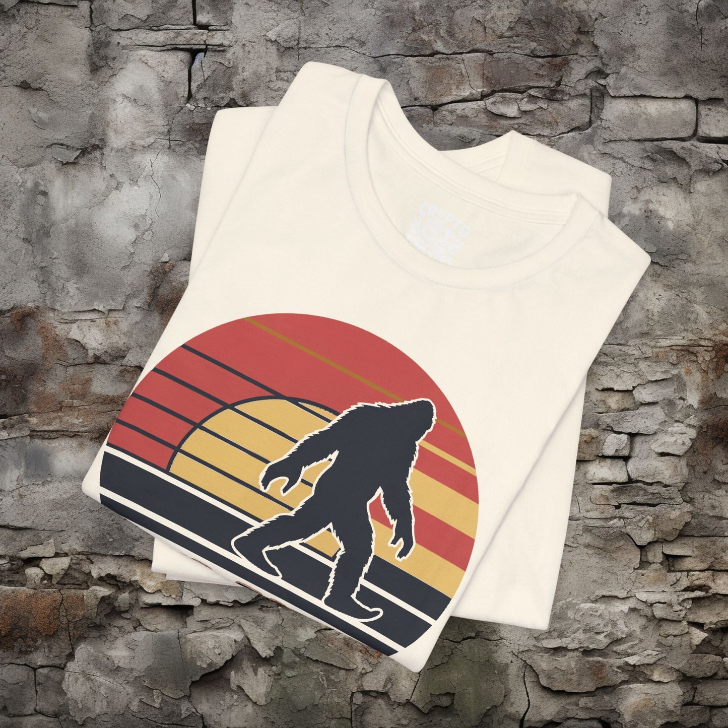 T - Shirt - Mind Your Business Retro Bigfoot | Fun Design | Bella + Canvas Unisex T - shirt from Crypto Zoo Tees