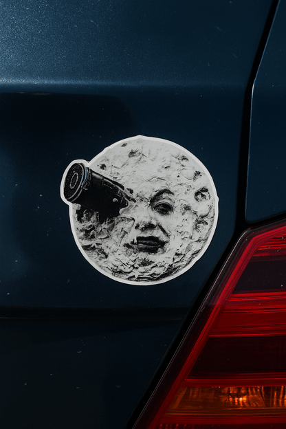 Paper products - Moon Face Sticker | Art & Artists, Retro & Vintage | Psychedelic | Movies and TV from Crypto Zoo Tees