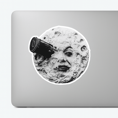 Paper products - Moon Face Sticker | Art & Artists, Retro & Vintage | Psychedelic | Movies and TV from Crypto Zoo Tees