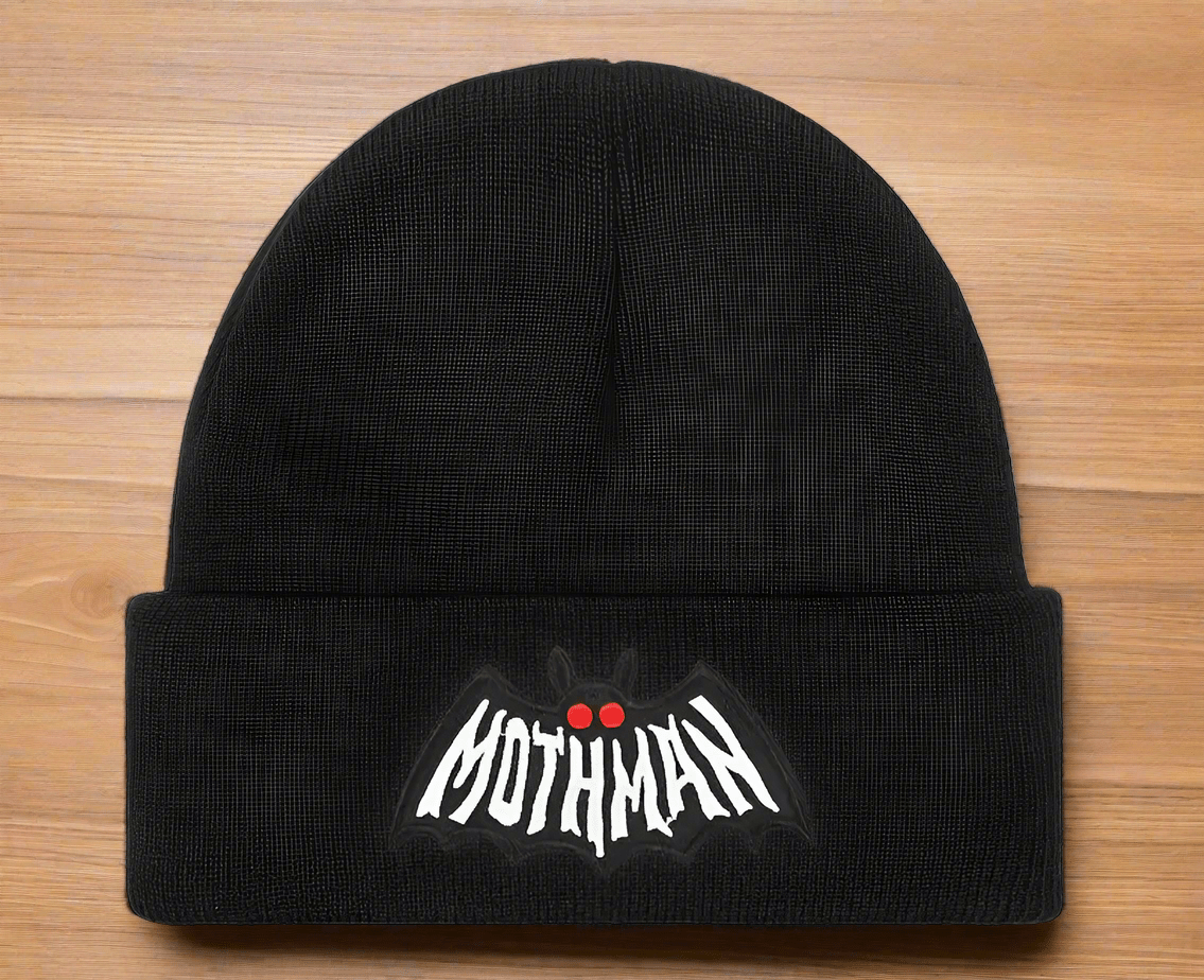  - Mothman Beanie Hat | Hats & Beanies | Mothman | Goth/Gothic from Crypto Zoo Tees