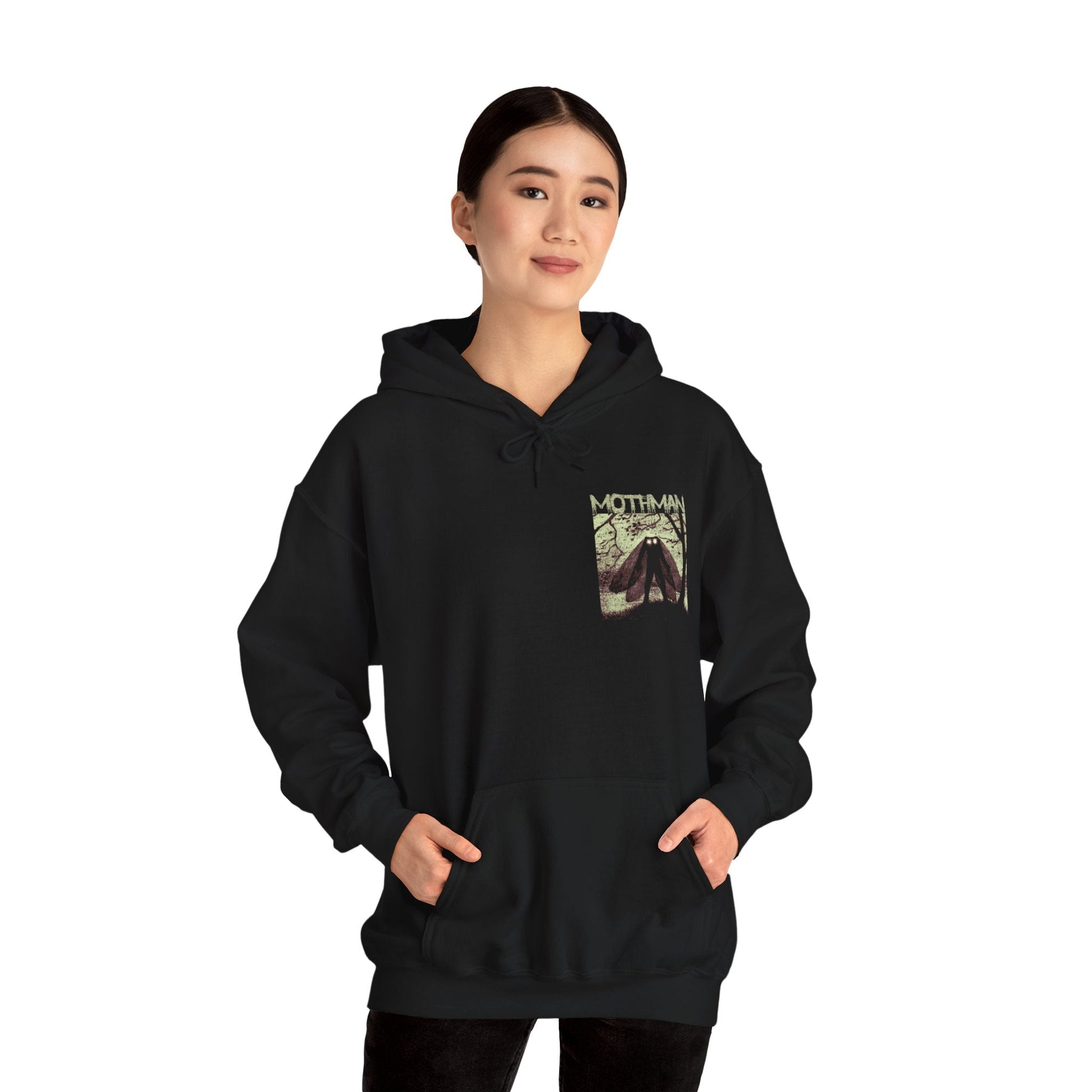 Hoodie - Mothman Bridge 2 Sided Hoodie from Crypto Zoo Tees