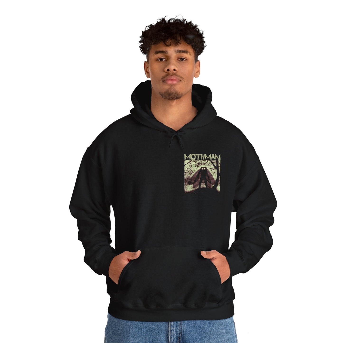 Hoodie - Mothman Bridge 2 Sided Hoodie from Crypto Zoo Tees