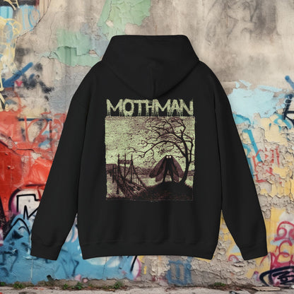 Hoodie - Mothman Bridge 2 Sided Hoodie from Crypto Zoo Tees