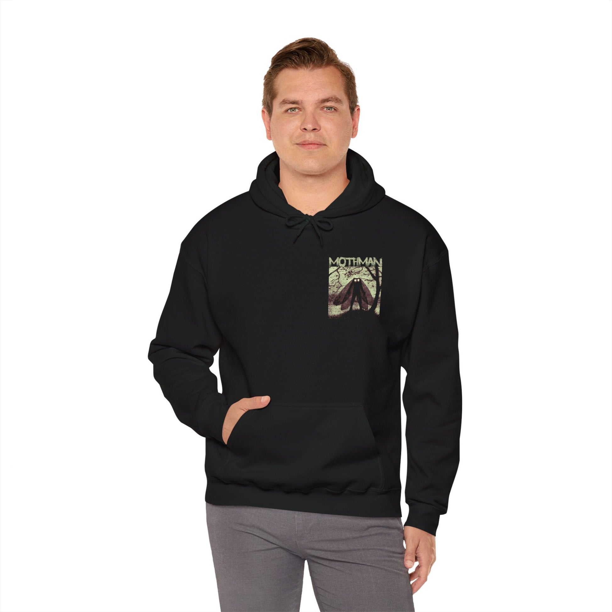 Hoodie - Mothman Bridge 2 Sided Hoodie from Crypto Zoo Tees