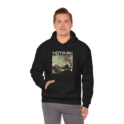 Hoodie - Mothman Bridge Single Sided Hoodie from Crypto Zoo Tees