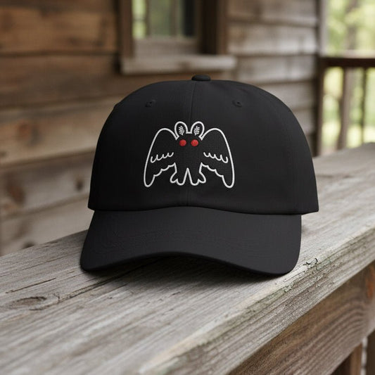 Hats - Mothman Dad Cap | Point Pleasant | Cute Cryptids Paranormal Hat from Crypto Zoo Tees