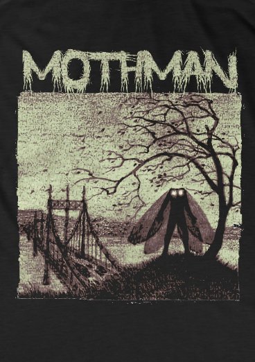Tank Top - Mothman Graphic Flowy Racerback Tank-Top | Cryptid Theme | Vintage Style from Crypto Zoo Tees