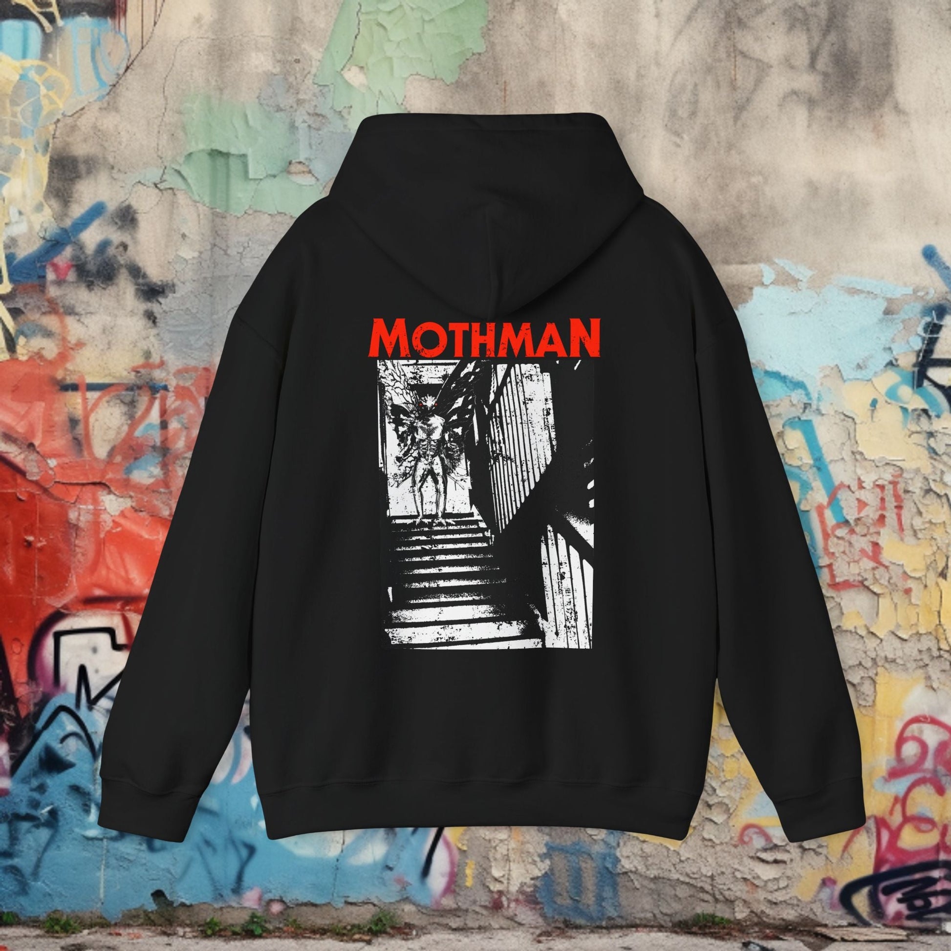 Hoodie - Mothman Halloween 2s hoodie Hooded Sweatshirt from Crypto Zoo Tees