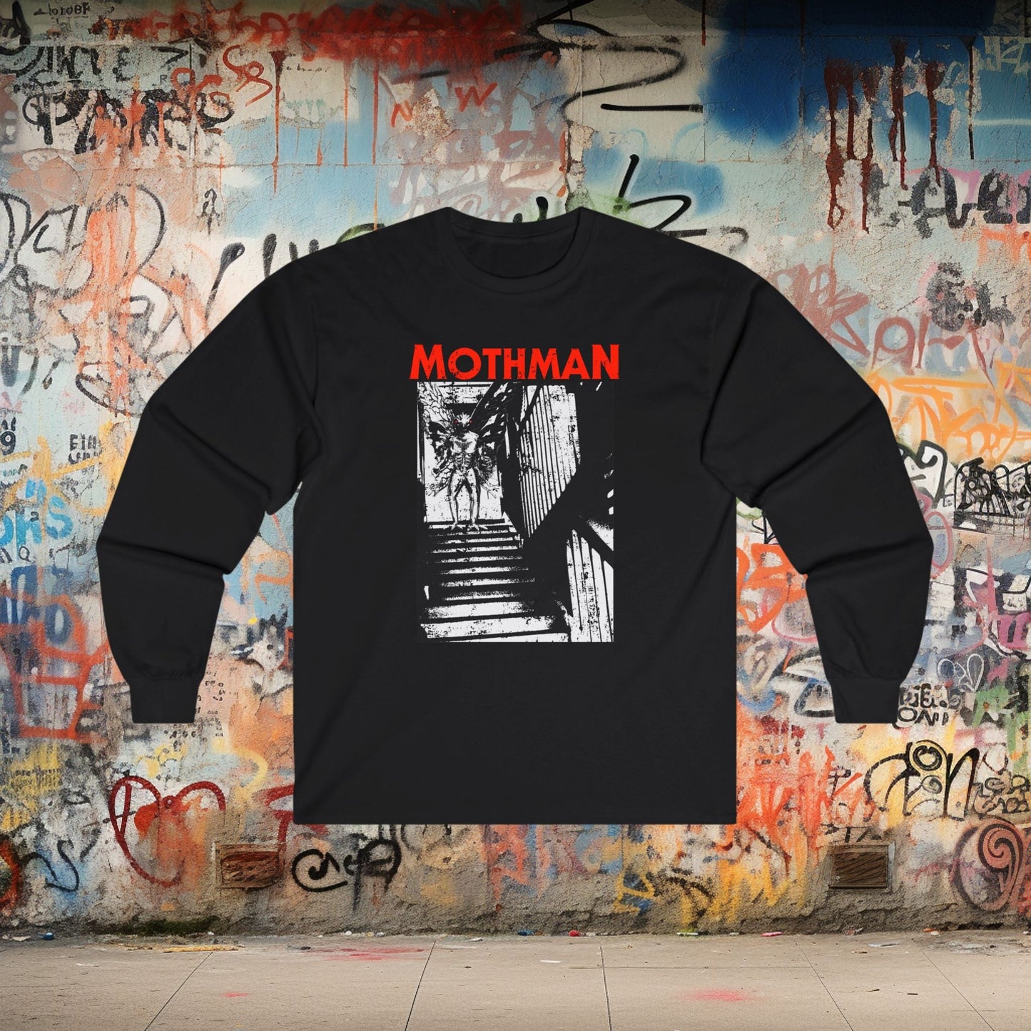 Long - sleeve - Mothman Halloween - long sleeve - swiftpod from Crypto Zoo Tees