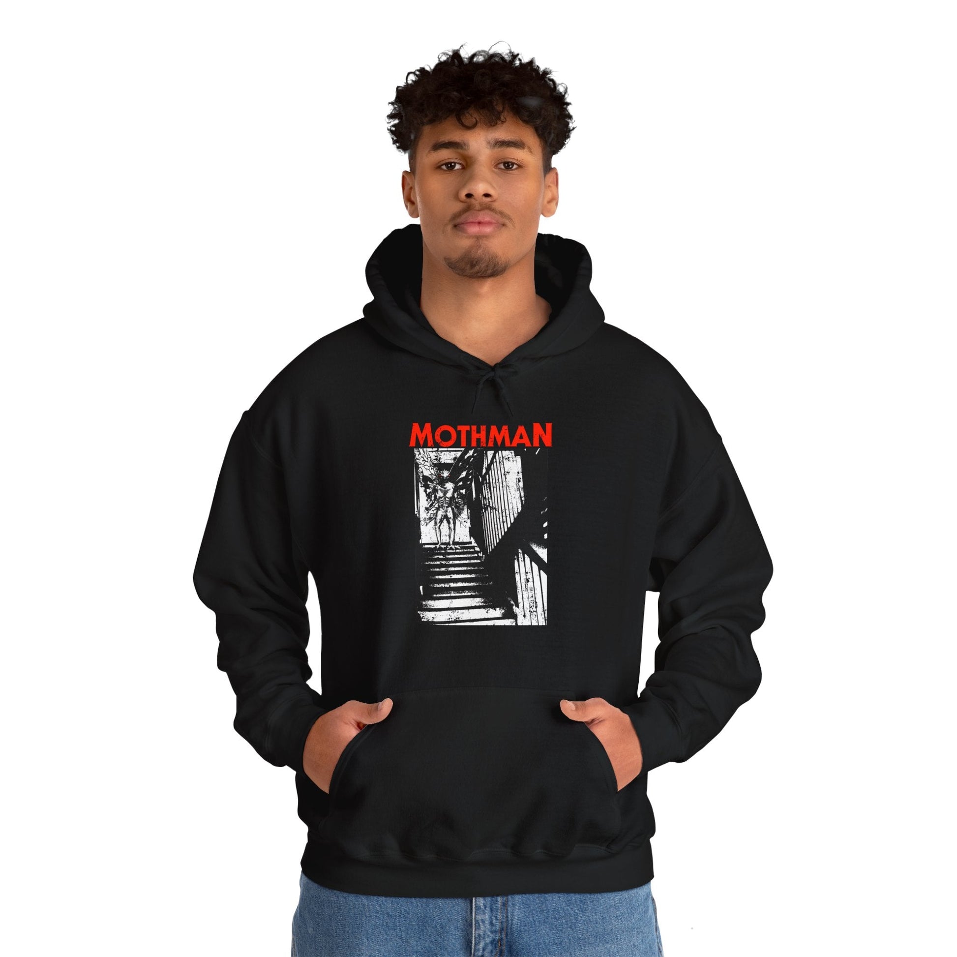 Hoodie - Mothman Halloween Single Sided Hoodie from Crypto Zoo Tees