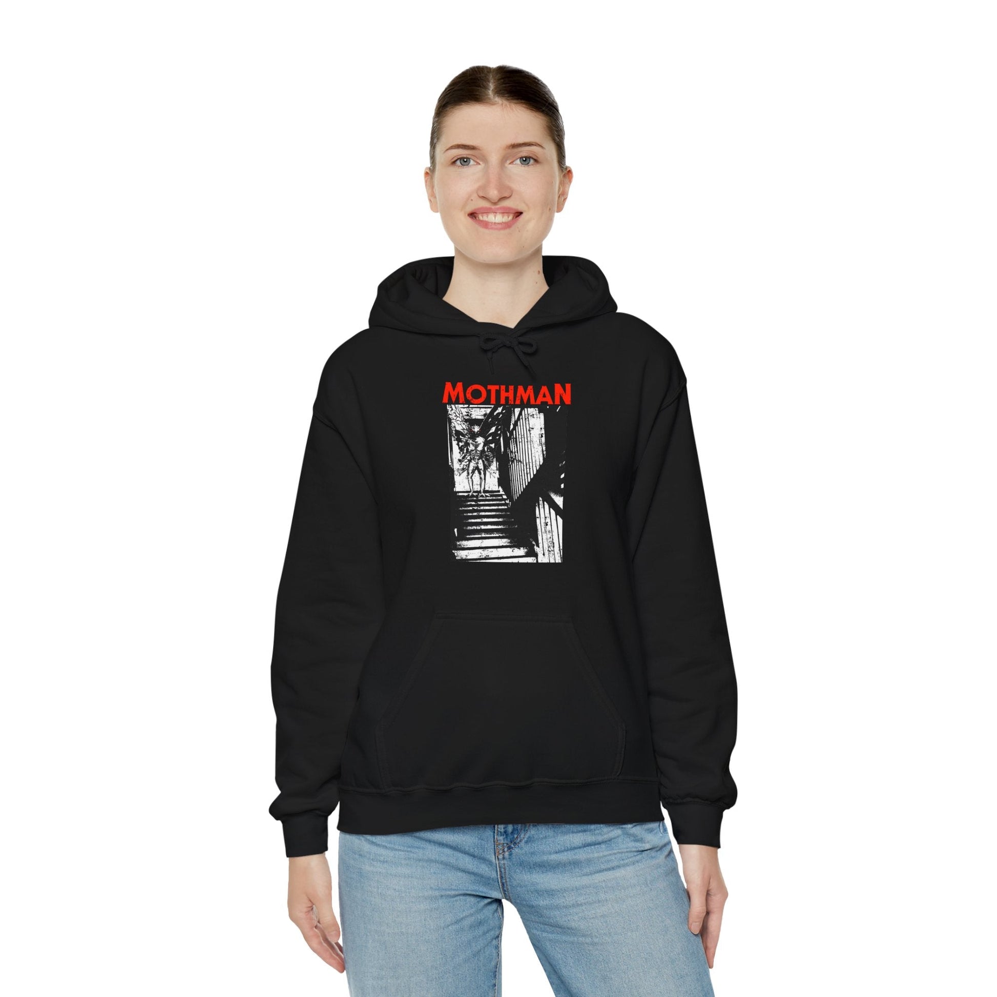 Hoodie - Mothman Halloween Single Sided Hoodie from Crypto Zoo Tees