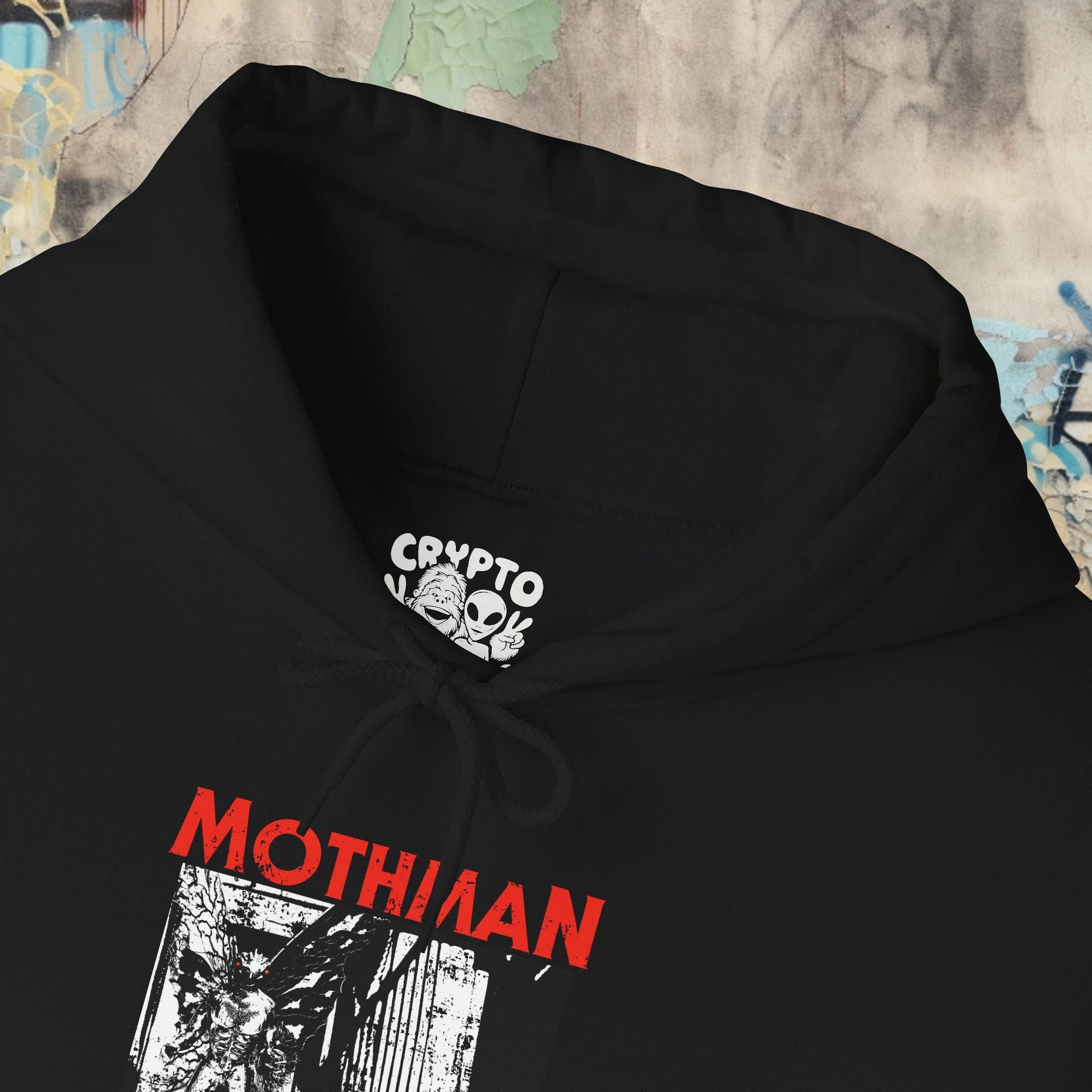 Hoodie - Mothman Halloween Style | Hoodie | Hooded Sweatshirt from Crypto Zoo Tees