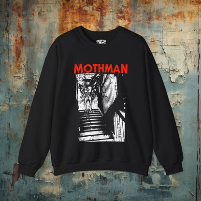 Sweatshirt - Mothman Halloween Sweatshirt from Crypto Zoo Tees