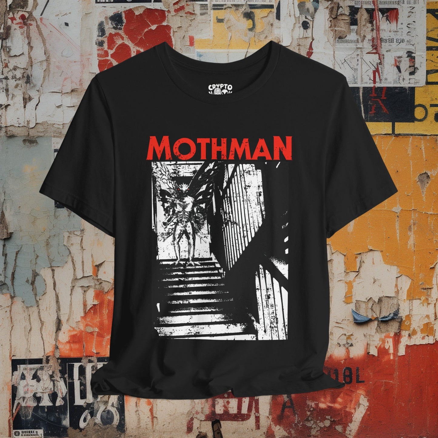 T-Shirt - Mothman Halloween T-shirt | Bella + Canvas Unisex T-shirt from Crypto Zoo Tees