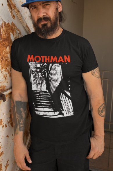 T-Shirt - Mothman Halloween T-shirt | Bella + Canvas Unisex T-shirt from Crypto Zoo Tees