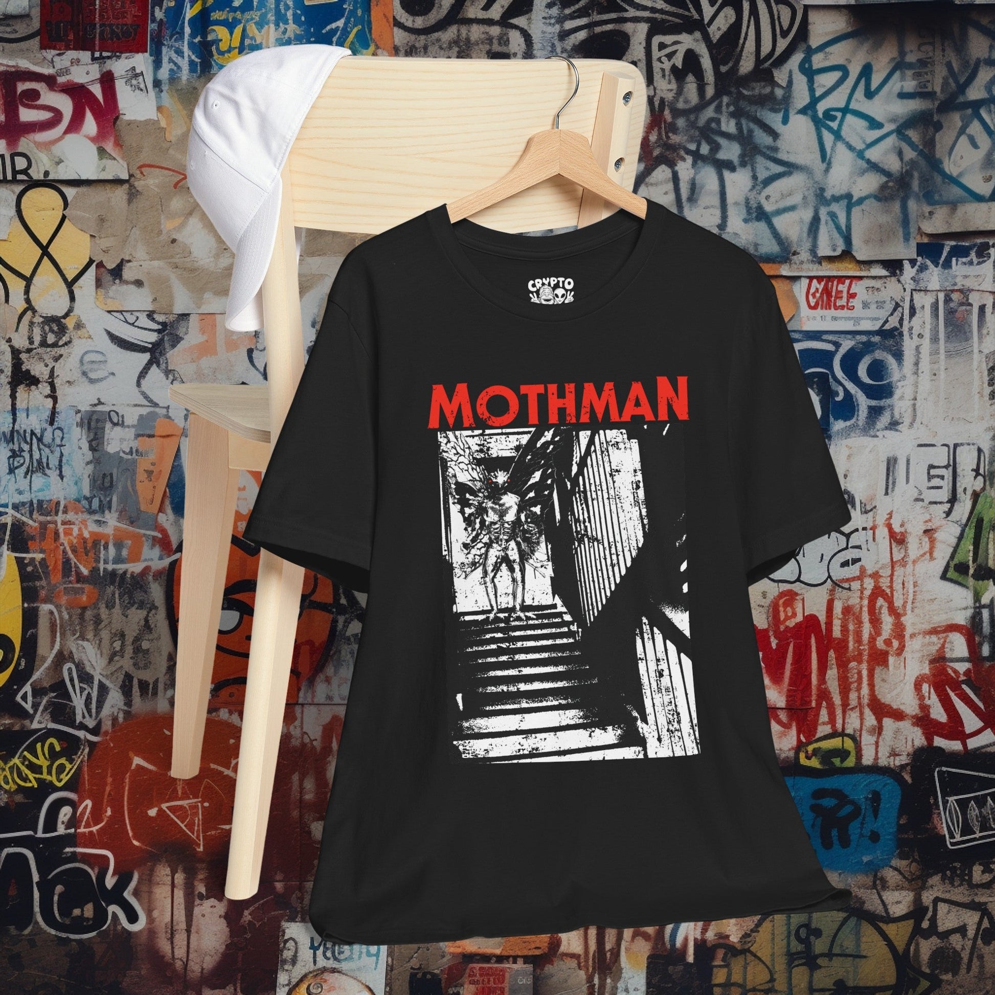 T-Shirt - Mothman Halloween T-shirt | Bella + Canvas Unisex T-shirt from Crypto Zoo Tees