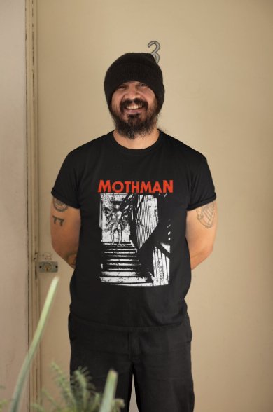 T-Shirt - Mothman Halloween T-shirt | Bella + Canvas Unisex T-shirt from Crypto Zoo Tees