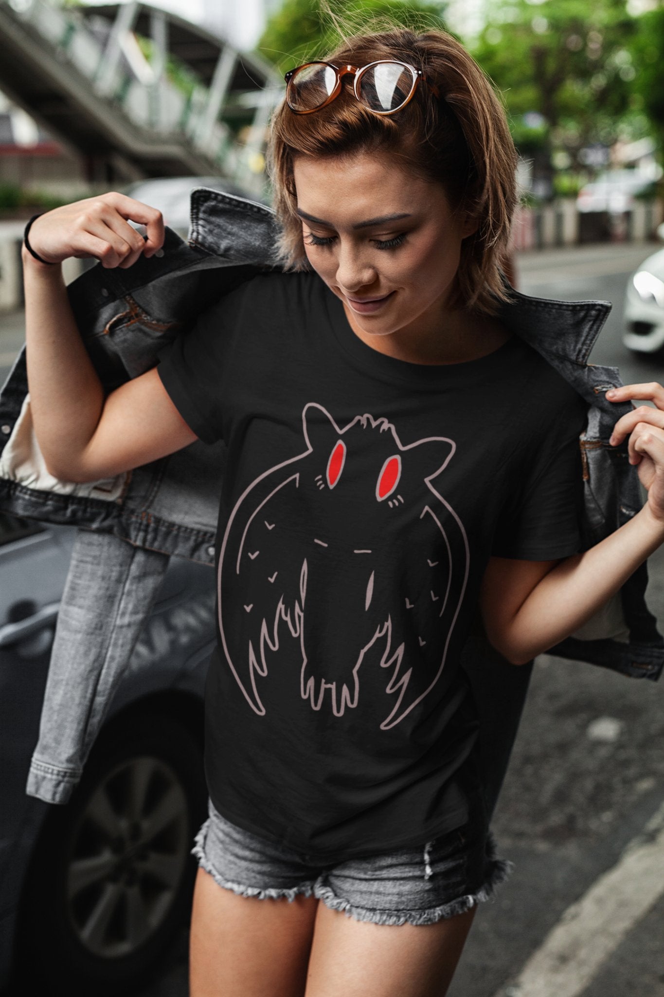 T-Shirt - Mothman Illustration Tee | Bella + Canvas Unisex T-shirt from Crypto Zoo Tees