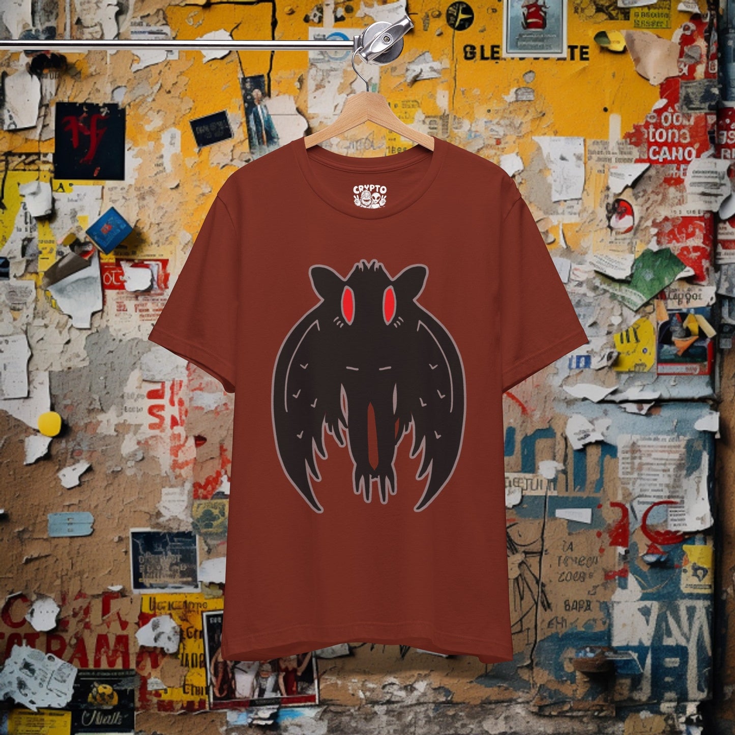 T-Shirt - Mothman Illustration Tee | Bella + Canvas Unisex T-shirt from Crypto Zoo Tees