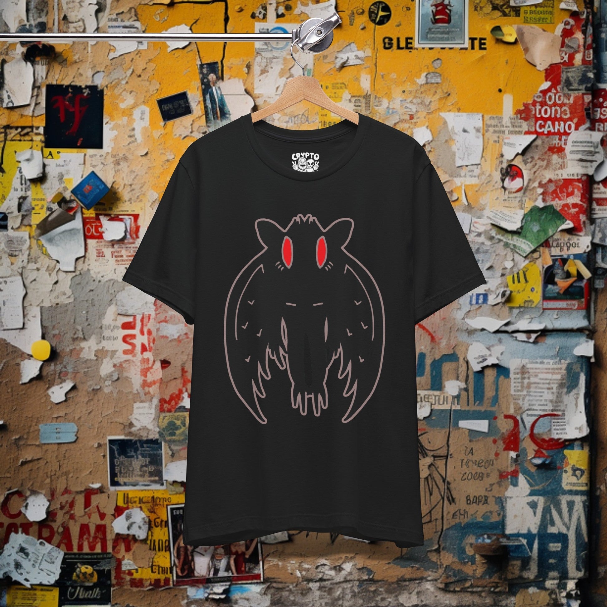 T-Shirt - Mothman Illustration Tee | Bella + Canvas Unisex T-shirt from Crypto Zoo Tees