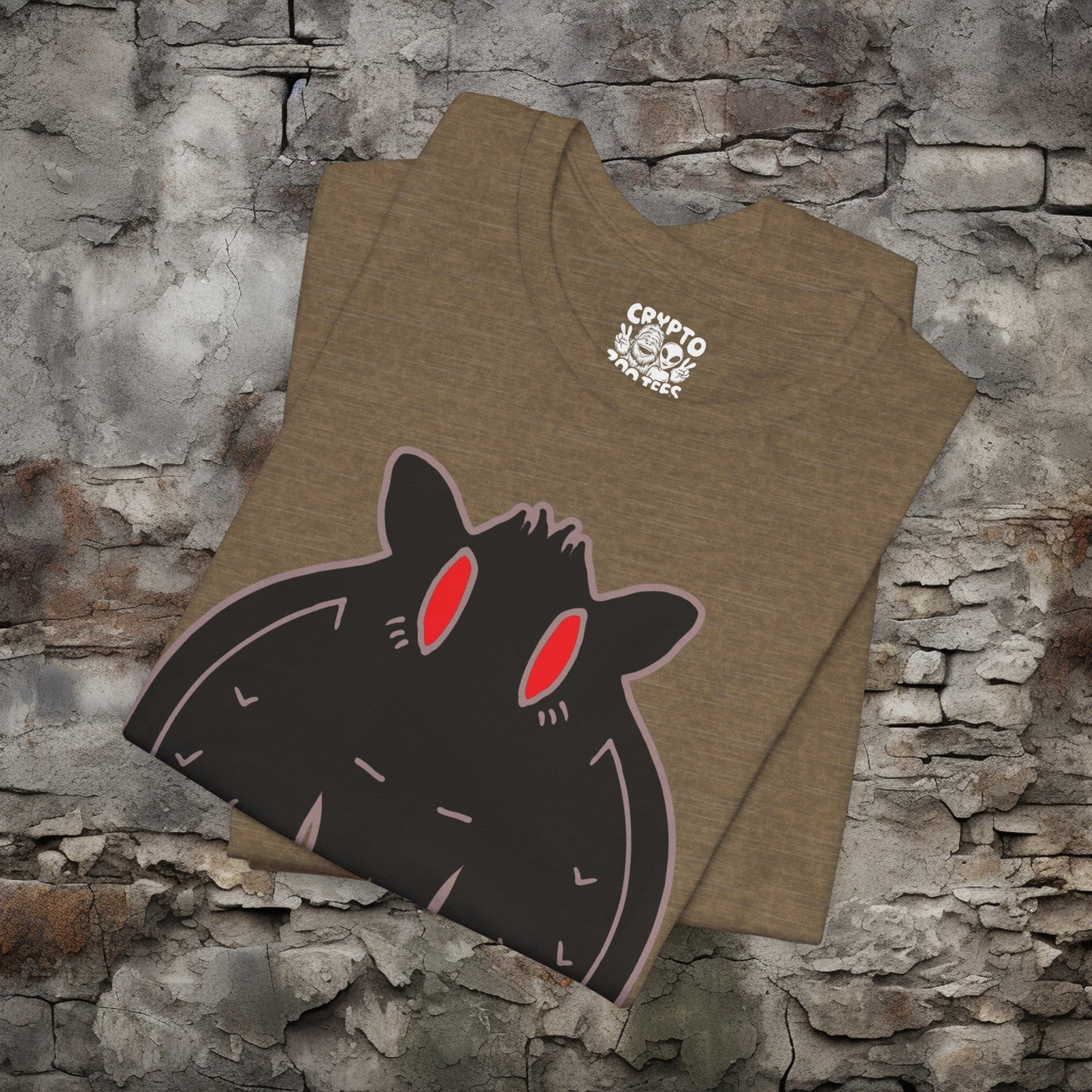 T-Shirt - Mothman Illustration Tee | Bella + Canvas Unisex T-shirt from Crypto Zoo Tees