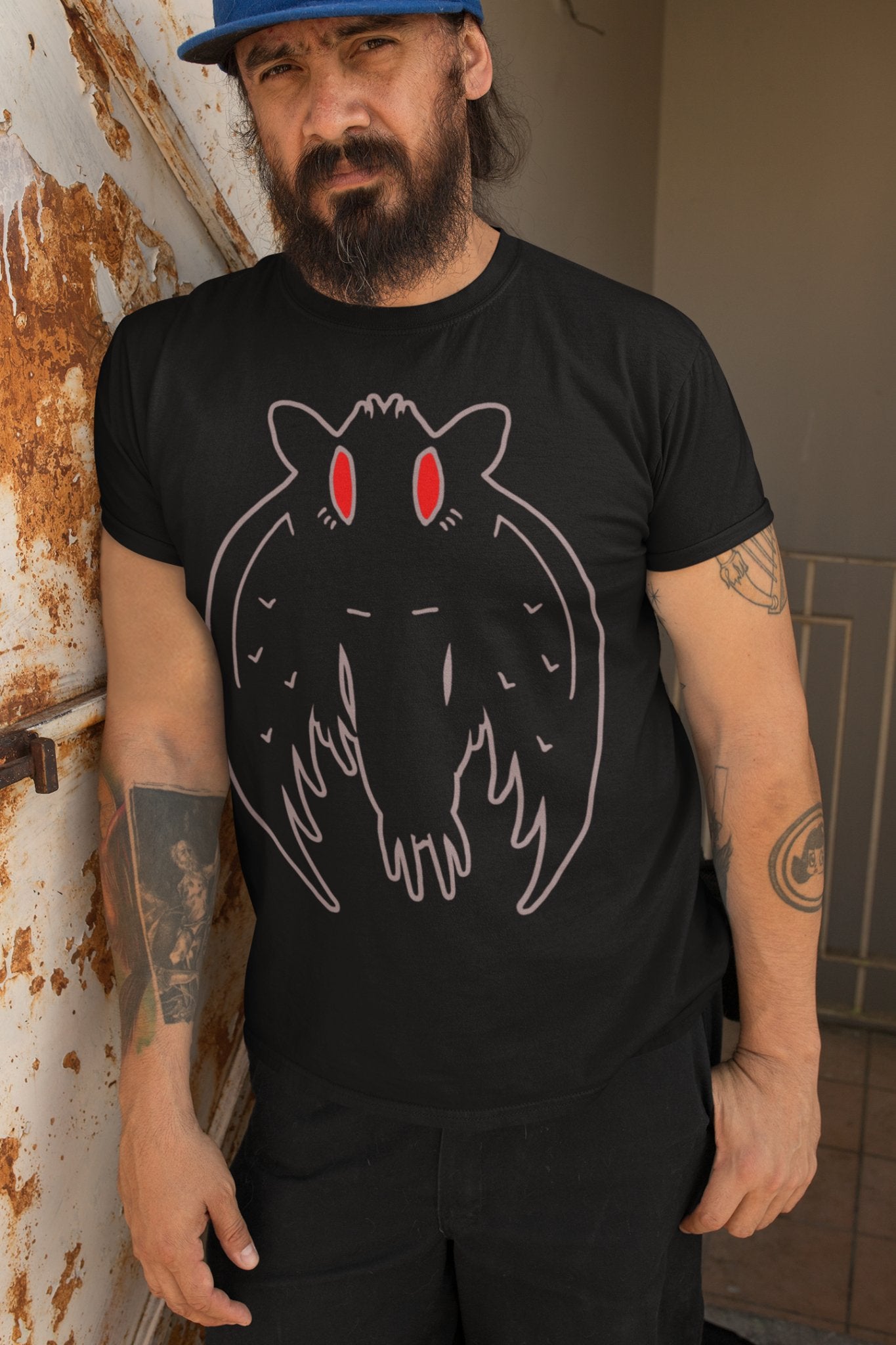 T-Shirt - Mothman Illustration Tee | Bella + Canvas Unisex T-shirt from Crypto Zoo Tees