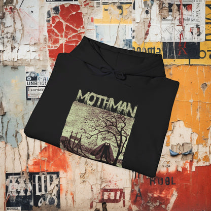 Hoodie - Mothman Man on Bridge | Hoodie | Hooded Sweatshirt from Crypto Zoo Tees