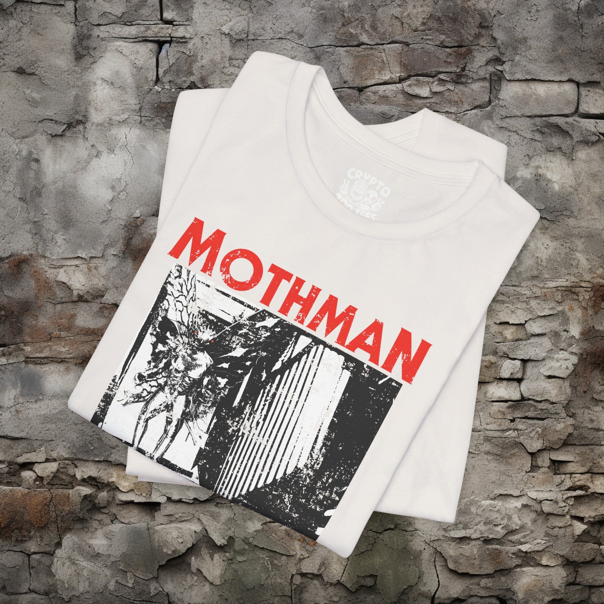 T-Shirt - Mothman Shirt | Halloween Themed Moth Man Tee | Bella + Canvas Unisex T-shirt from Crypto Zoo Tees