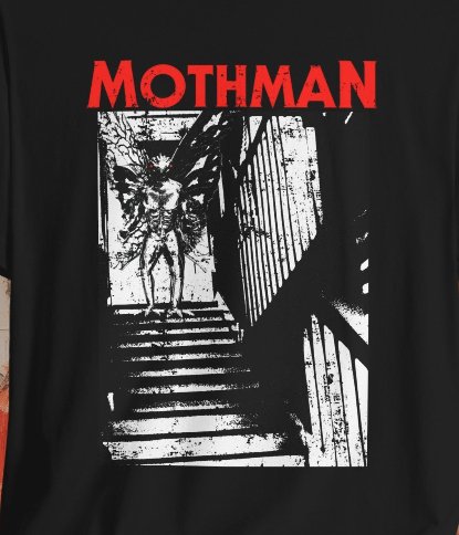 T-Shirt - Mothman Shirt | Halloween Themed Moth Man Tee | Bella + Canvas Unisex T-shirt from Crypto Zoo Tees