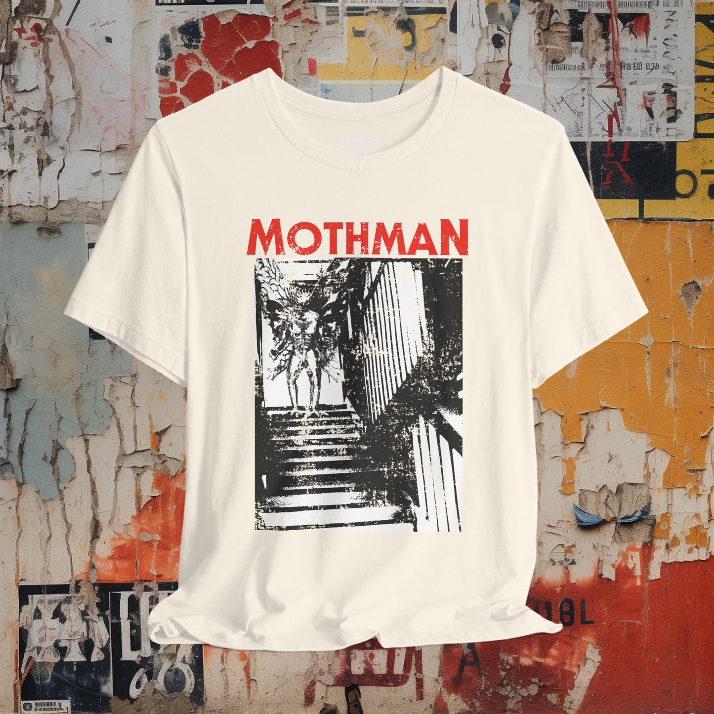 T-Shirt - Mothman Shirt | Halloween Themed Moth Man Tee | Bella + Canvas Unisex T-shirt from Crypto Zoo Tees