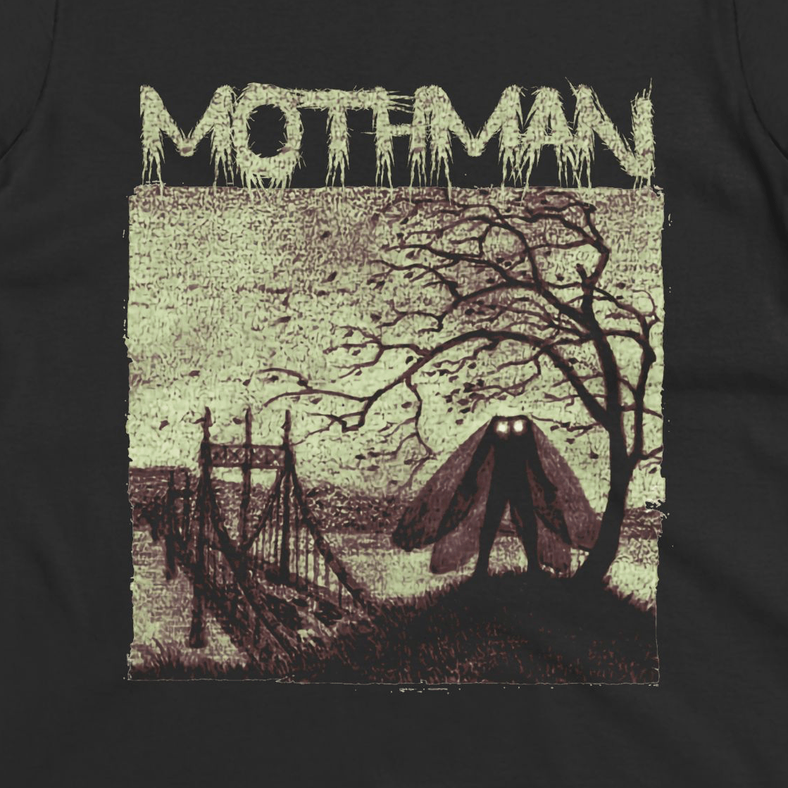 T-Shirt - Mothman Shirt | Mothman, Cryptids | Unisex Shirt, Ladies Tee, Tank Top, Long Sleeve, Sweatshirt, Hoodie from Crypto Zoo Tees