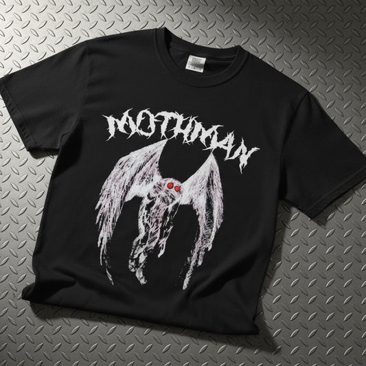 T-Shirt - Mothman Shirt | Unisex - Comfort Colors 1717 | Mothman | Goth/Gothic from Crypto Zoo Tees