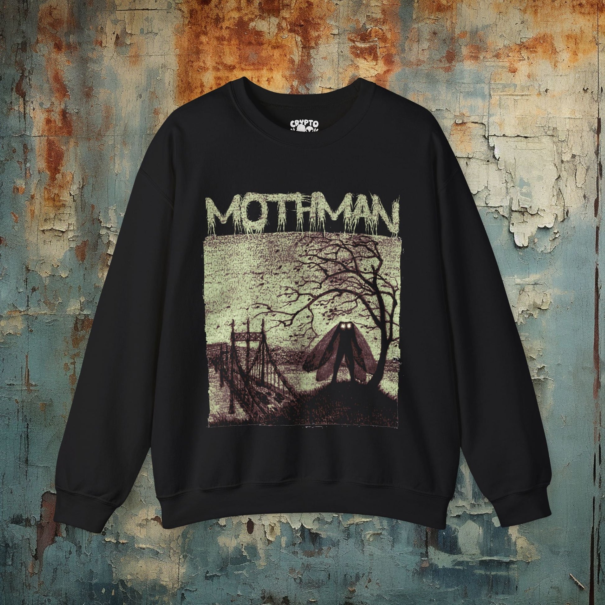 Sweatshirt - Mothman Sweatshirt from Crypto Zoo Tees