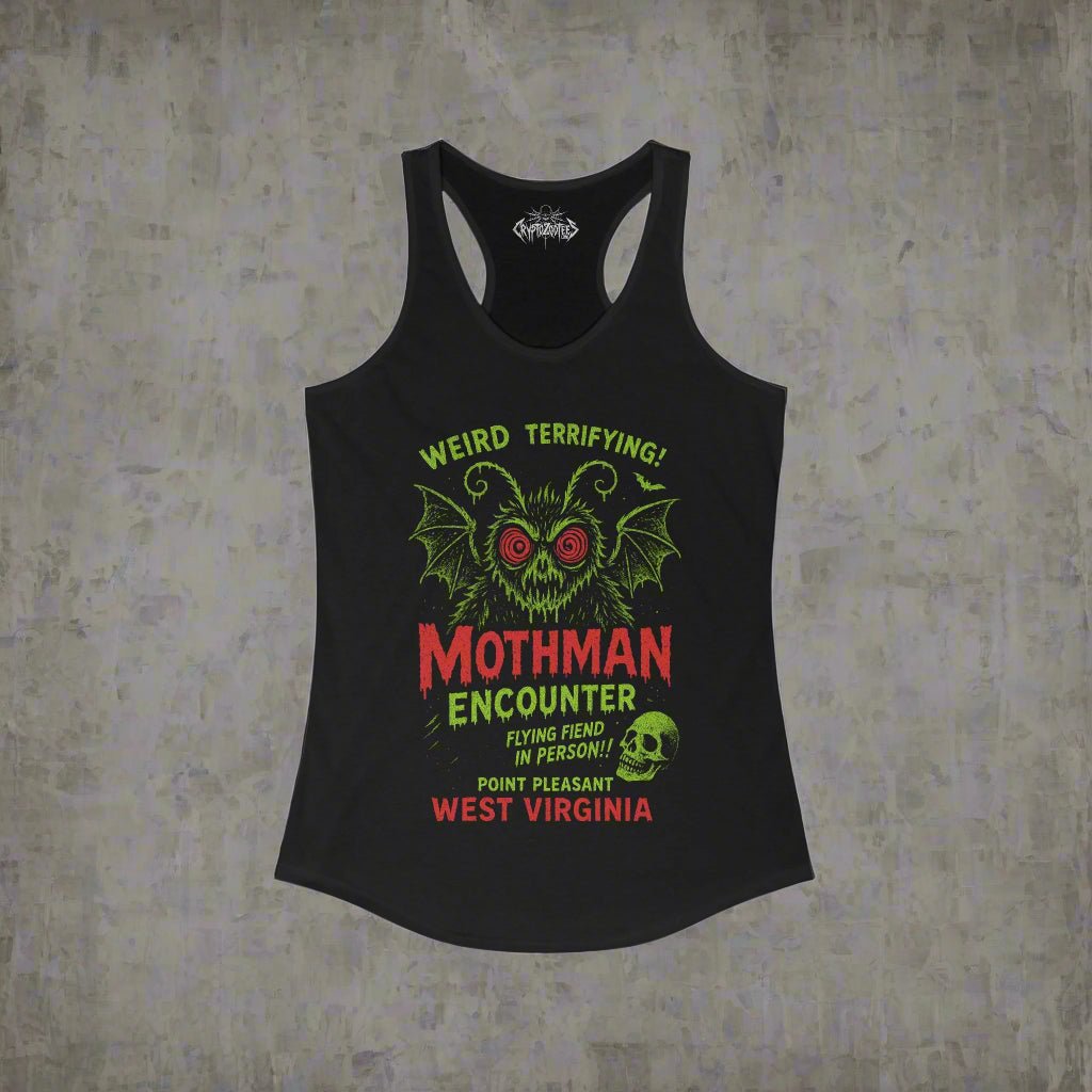 T-Shirt - Mothman T-Shirt | Cryptids, Retro & Vintage | Unisex Shirt, Ladies Tee, Tank Top, Long Sleeve, Sweatshirt, Hoodie from Crypto Zoo Tees