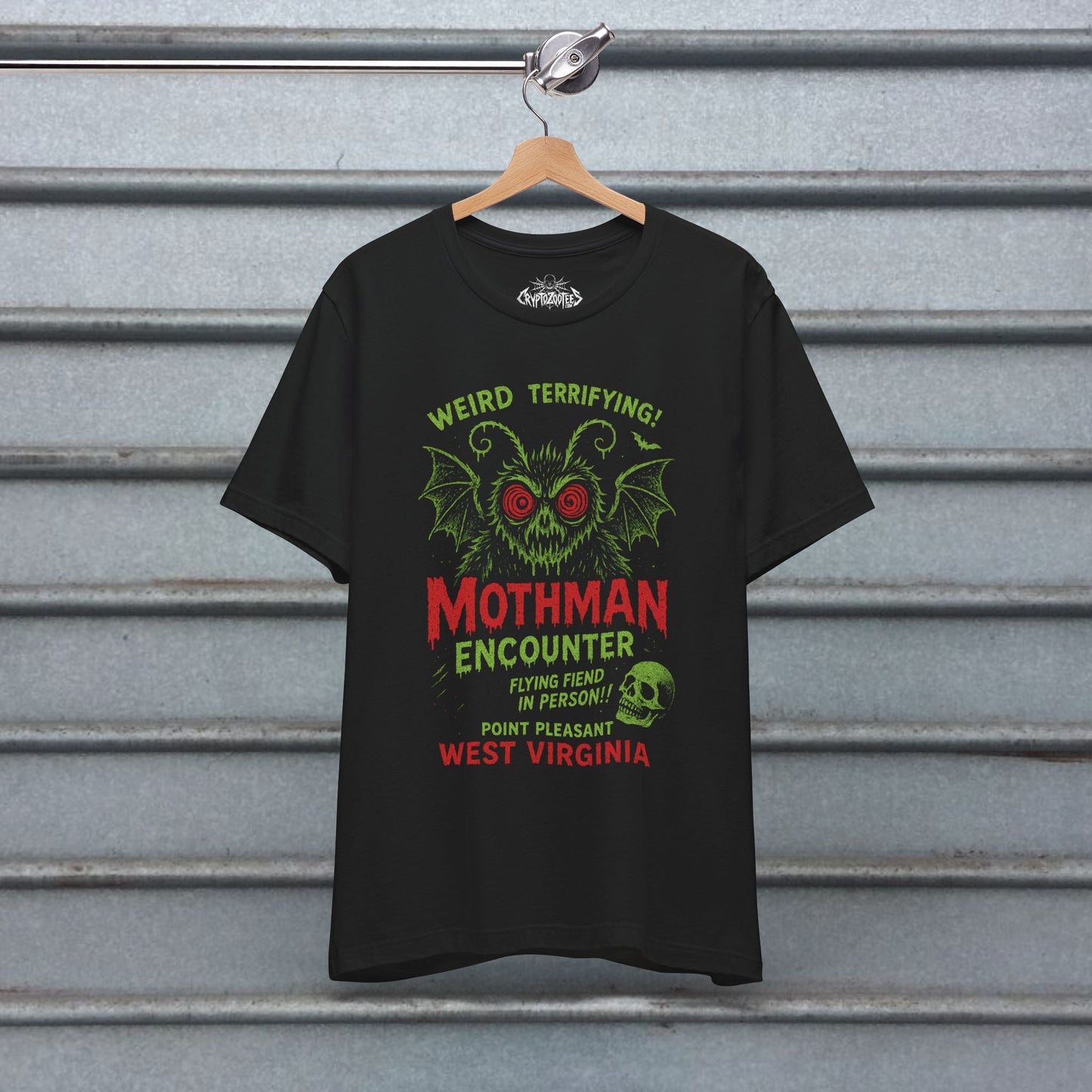 T-Shirt - Mothman T-Shirt | Cryptids, Retro & Vintage | Unisex Shirt, Ladies Tee, Tank Top, Long Sleeve, Sweatshirt, Hoodie from Crypto Zoo Tees