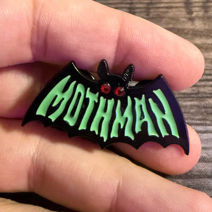  - Mothman Wings Pinback Button | Pinback Button | Cryptids | Horror | Goth/Gothic from Crypto Zoo Tees