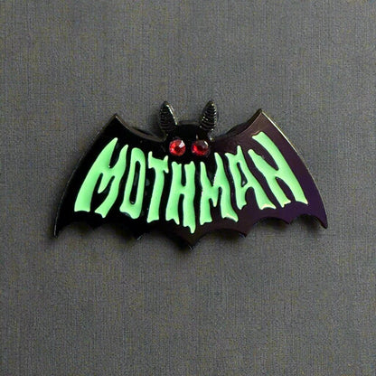  - Mothman Wings Pinback Button | Pinback Button | Cryptids | Horror | Goth/Gothic from Crypto Zoo Tees