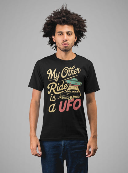 T-Shirt - My Other Ride is a UFO Tee | Bella + Canvas Unisex T-shirt from Crypto Zoo Tees