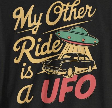T-Shirt - My Other Ride is a UFO Tee | Bella + Canvas Unisex T-shirt from Crypto Zoo Tees