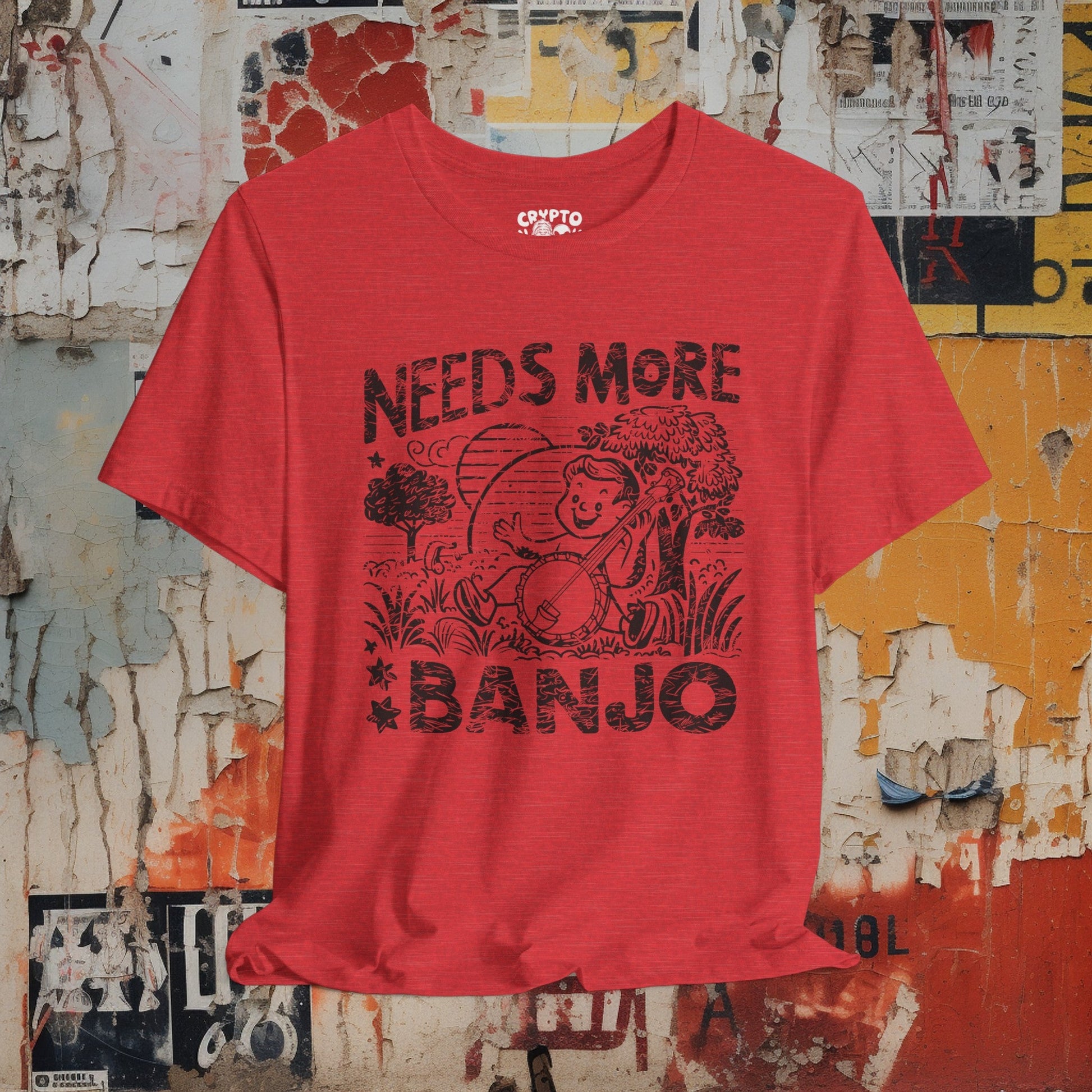 T-Shirt - Needs More Banjo | Music | Bella + Canvas Unisex T-shirt from Crypto Zoo Tees