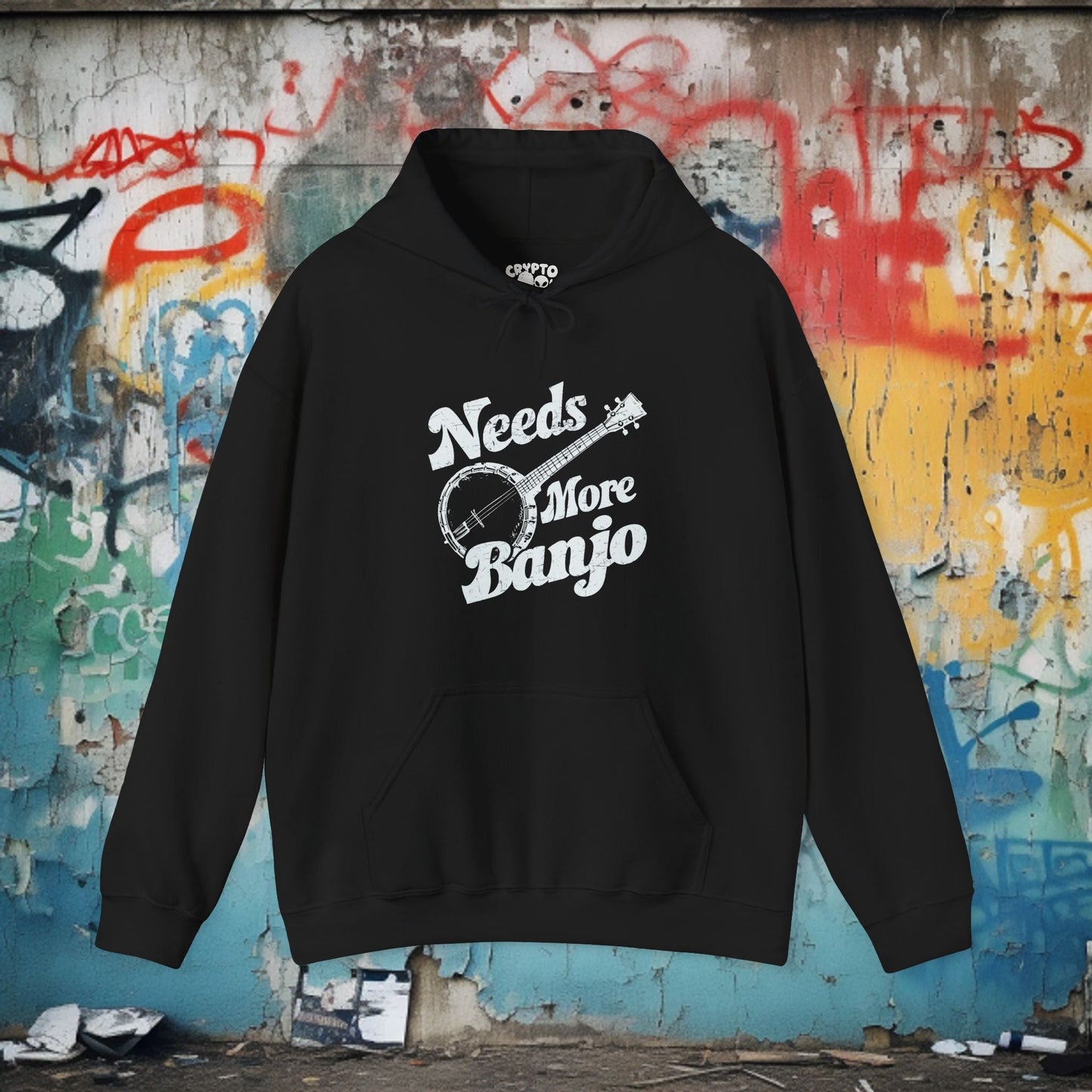 T-Shirt - Needs More Banjo | Music, Funny | Unisex Shirt, Ladies Tee, Tank Top, Long Sleeve, Sweatshirt, Hoodie, Kids from Crypto Zoo Tees